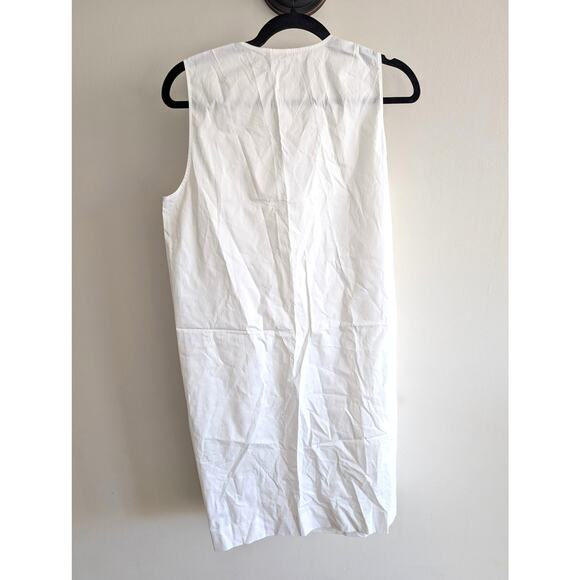 Everlane Women's Cotton Poplin V-Neck Tank Dress Sleeveless White Size 6 - Picture 5 of 13